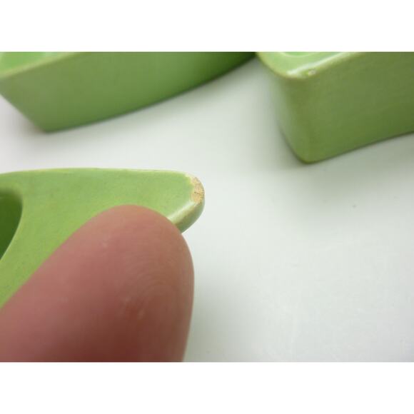 Vintage Mid Century Chip Dip Party Retro Hosting Condiment Plates Green - Picture 7 of 8